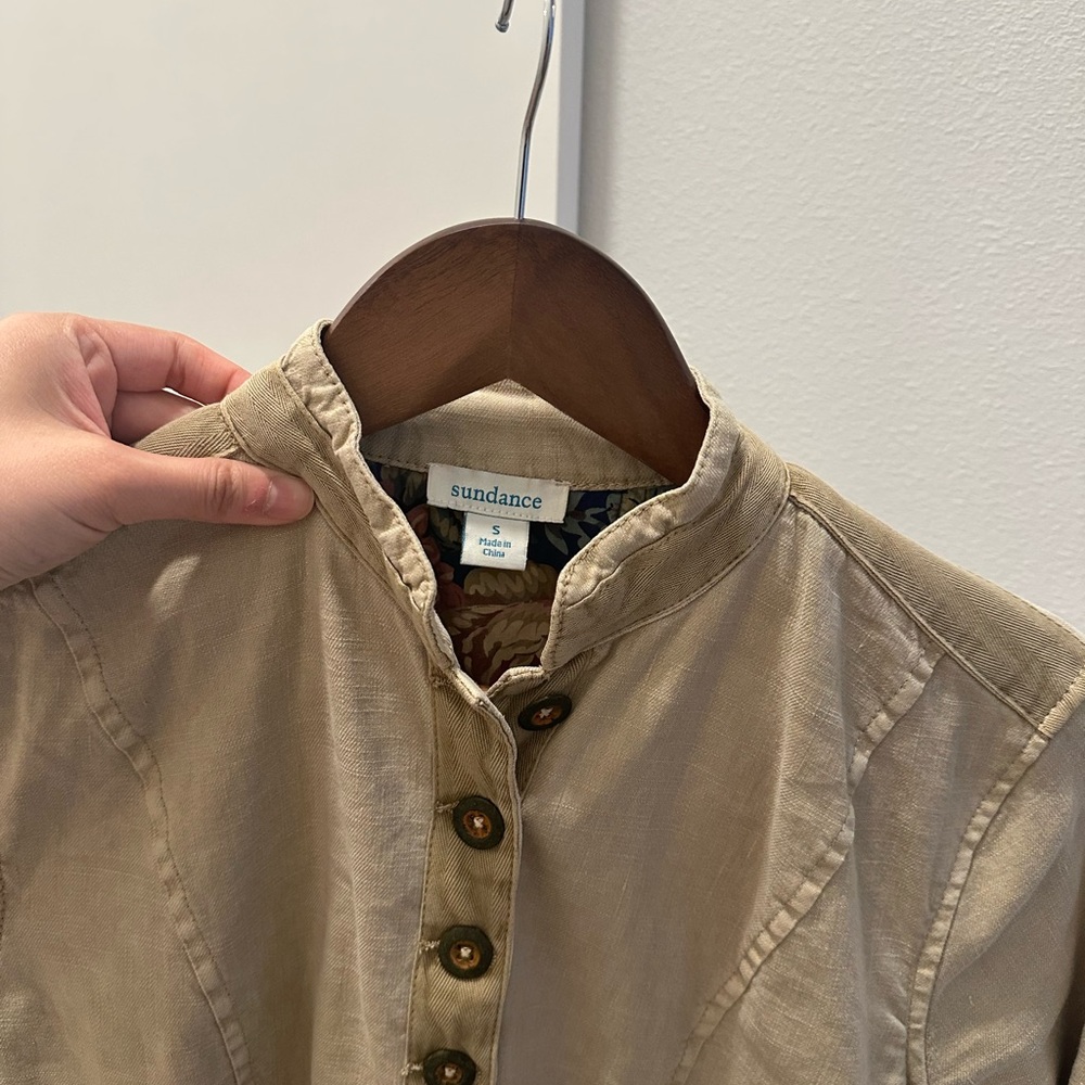 Sundance Beige Ruffled Blazer - Picture 3 of 4